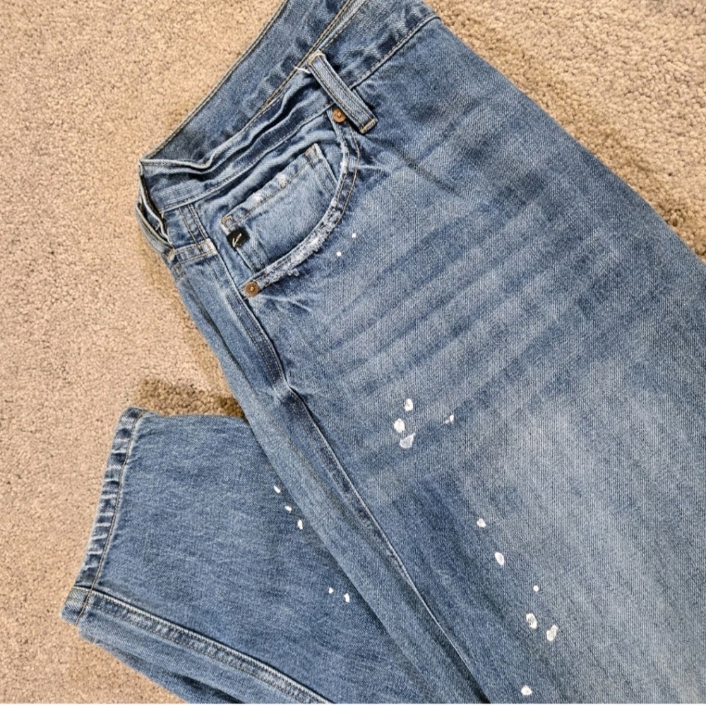 KanCan Blue Jeans‎ ESTILO Sz 15 Med Wash Distressed Zipper Fly Denim